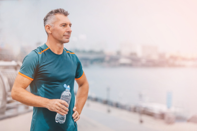 Middle aged athlete